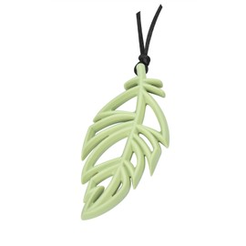 Chew Necklaces for Sensory Kids Adults ADHD Autism Anxiety,Teething Necklace for Mom,Leaf Pendant Teether Made of Soft Silicone BPA-Free