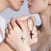 LOTIKOU 40 Pcs Cross Rose Charms, Alloy Gothic Thorns Pendants,