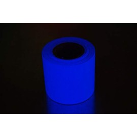 2 Inch x 6 Yards UV Blacklight Reactive Fluorescen​t Neon Gaffer Tape Glow Party Supply Decorations (Blue)