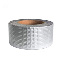 Butyl Tape Aluminium Foil Tape, Thickened Waterproof Sealing Tape for RV Repair, Window Sealing, Boat and Pipe Sealing, Roof Leak Patching, Joint Leakage, Silver (50mm (5M Lenght))