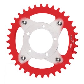 Motor Bike Gear Adapter Mid Drive Chainring Spider Chain Conversion Kit for Bafang BBS01 BBS02 36T 104BCD Motor Red