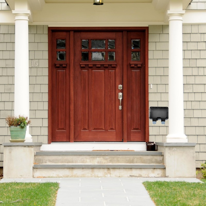 QWORK Heavy-Duty Outdoor Electrical Socket Cover - Wall Plug Socket