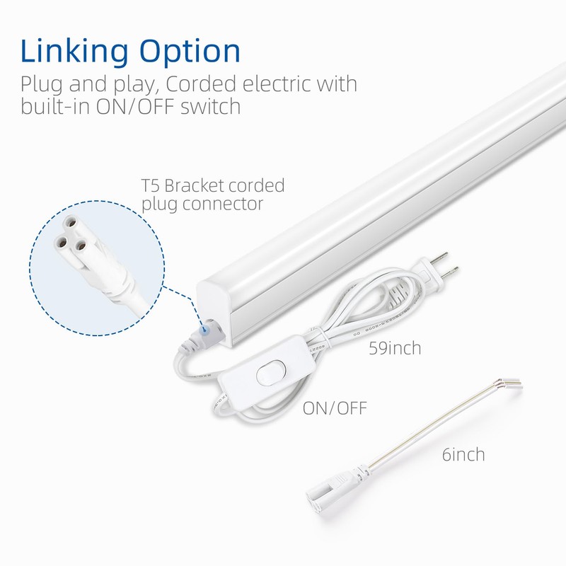 LELEJU LED Shop Light 3FT, 15W, 6000K, 1500lm, LED Ceiling