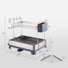 SUNLY Large Dish Drying Rack, Multipurpose 2 Tier Dish Racks
