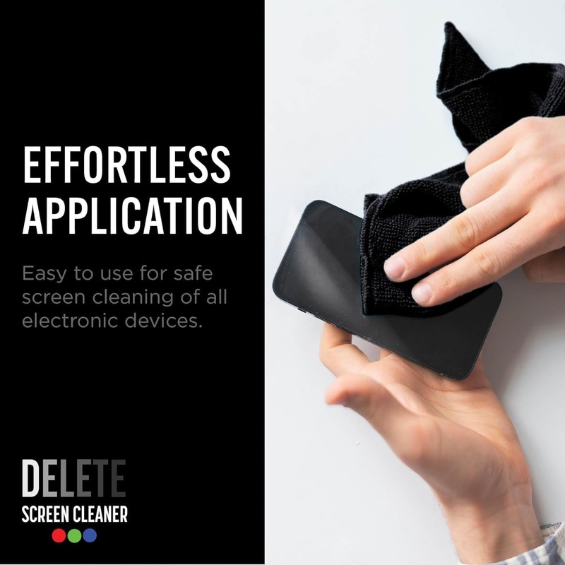Delete Screen Cleaner 16oz Spray - Premium Streak-Free, Alcohol &