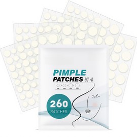 Pimple Patches 260 PCS Value Pack, Spot Patches in 4 Sizes,Mild Formula Pimple Patch, Skin-Friendly & Hypoallergenic