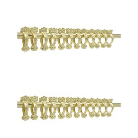 Japan Commerce Shell Curtain Clip, Gold, 1.0 inches (25 mm), Quantity: 0.9 inches (24 mm), 1.0 inches (25 mm)