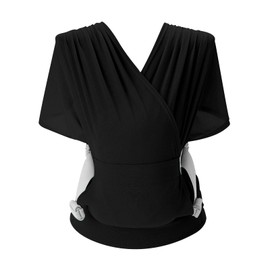 SONARIN Breathable Baby Sling Wrap,Ergonomic Baby Sling Carrier Baby Wrap Carrier Lightweight Portable Wrap Baby Carrier Stretchy Infant Sling for Newborn Toddler up to 15KG(Black)