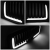 DNA MOTORING GRF-LB-006-MBK-2 Vertical Fence Front Bumper Grille Grill w/LED