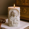 Jesus Candle Mold Religious Jesus Cylinder Resin Casting Silicone Molds