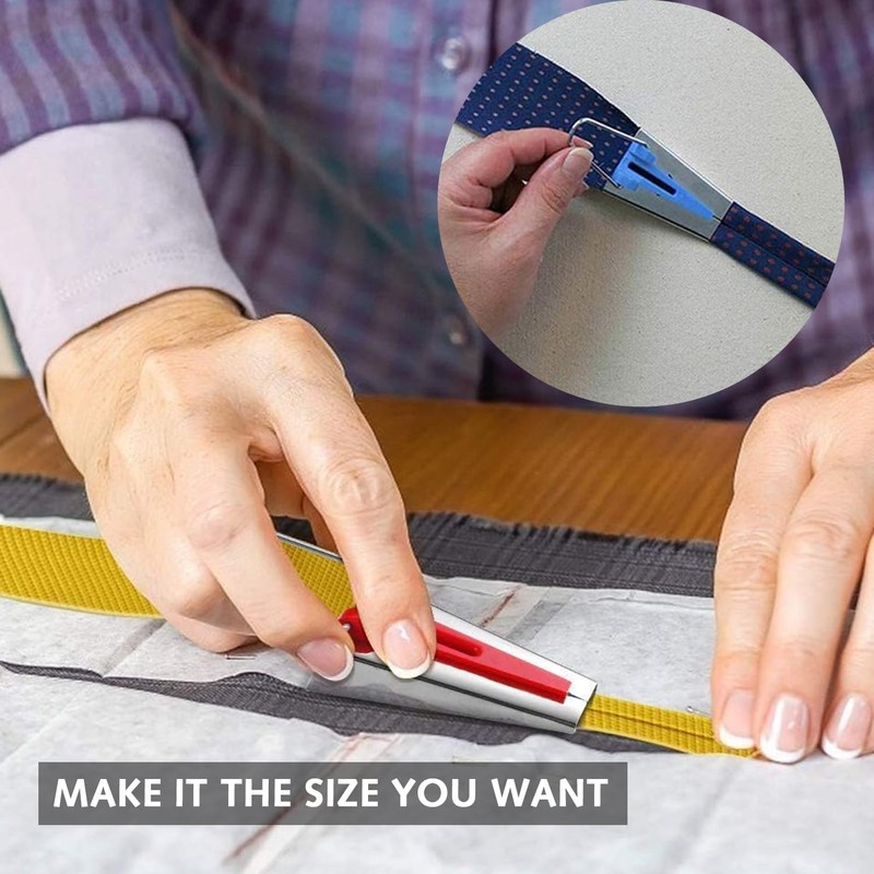 Bias Tape Maker, Bias Binding Maker Set with 5 Sizes