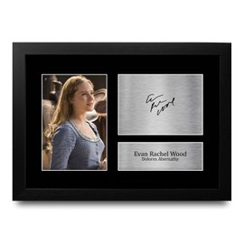HWC Trading FR A4 Evan Rachel Wood Westworld Gifts Printed Signed Autograph Picture for TV Show Fans - A4 Framed