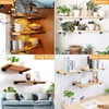 AYSUM 6 Pack Shelf Brackets Black 8 Inch Right Angle