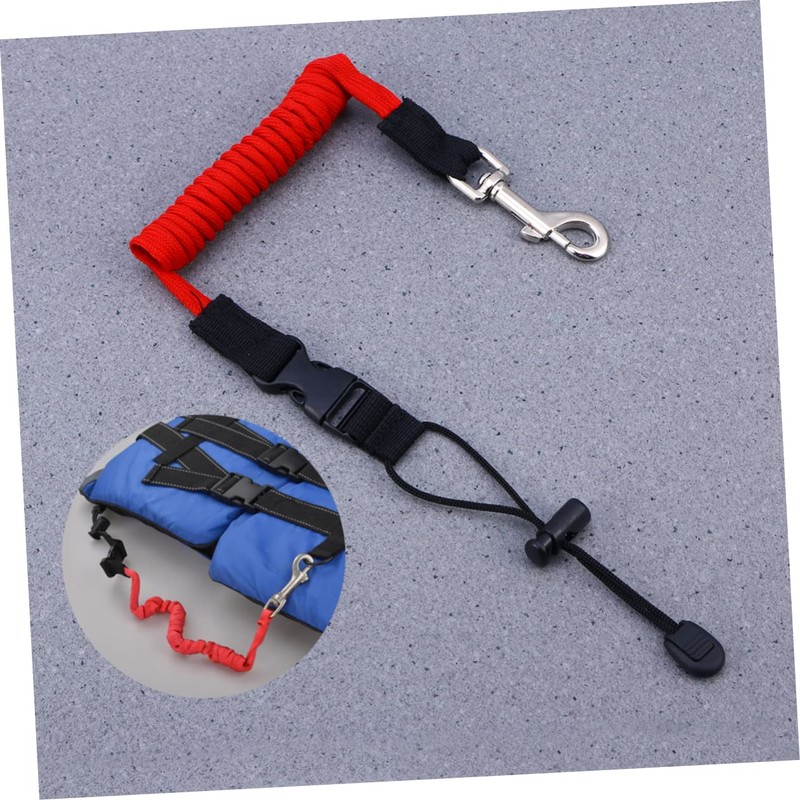 CORHAD 2 Pcs Elastic Fishing Rod Leash Safety Cord Tether