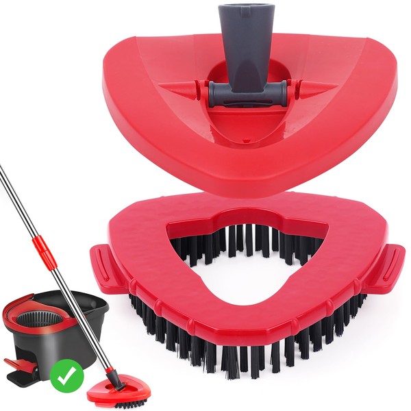 Spin Mop Scrub Brush Head with Refill Base, O Cedar