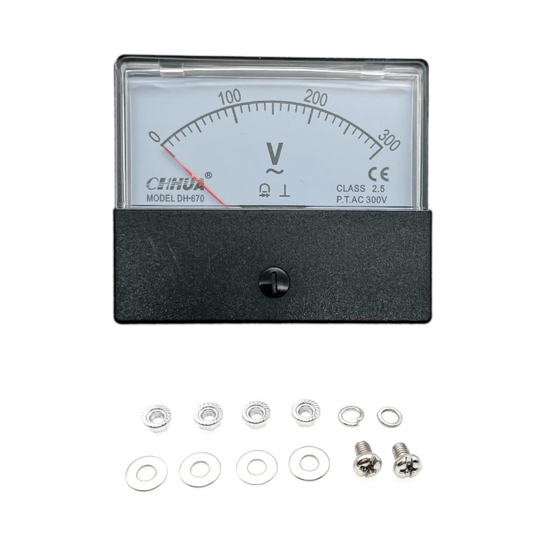 JZK 670 style AC 300V Voltmeter Analog Panel, AC 0-300V