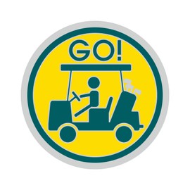 Tabata GV0883 W Golf Marker, Magnet, Green Marker, Cute Design, Ground Golf, Magnets, Color That Stand Out On The Lawn, Golf Equipment, Competition Prize, Present, Cart, Golfer, Base Sold Separately,