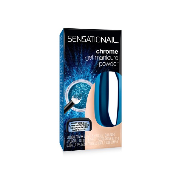 Sensationail Blue Chrome Gel Manicure Powder Must Use LED 1.5g