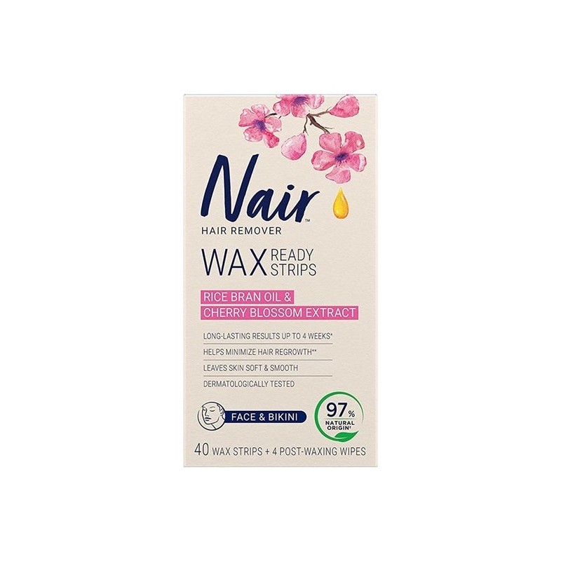 Nair Face & Bikini Line Hair Removal Wax 40+4 Sheets