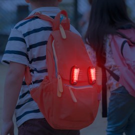 Greate LED Flashing Light School Bag - Light Clip Small, Lightweight & with Velcro Strap - LED Safety Light School Bag, Flashing Light, Light Clip Children, School Bag Light Pendant, Backpack Light