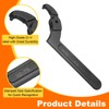 HARFINGTON C Hook Spanner Wrench, 1-1/4 to 3 inches Adjustable