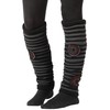 PUREWONDER Women's Leg Warmers Patchwork Leg Warmers No. 59, black