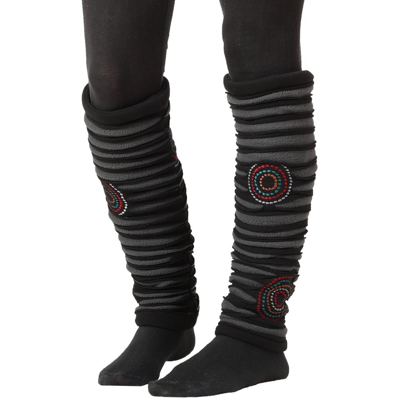PUREWONDER Women's Leg Warmers Patchwork Leg Warmers No. 59, black