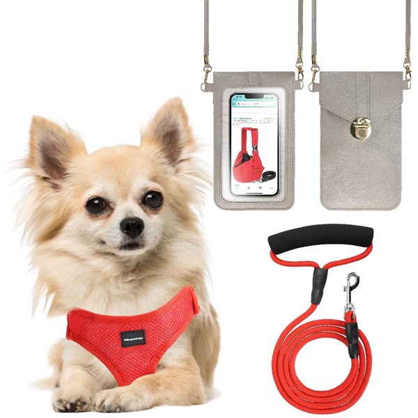 feliz-ganeshaya Dog & Cat Walking Harness Lead, Breathable, Easy to