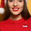 Christmas Theme Pin Badge (Christmas Hat Red)