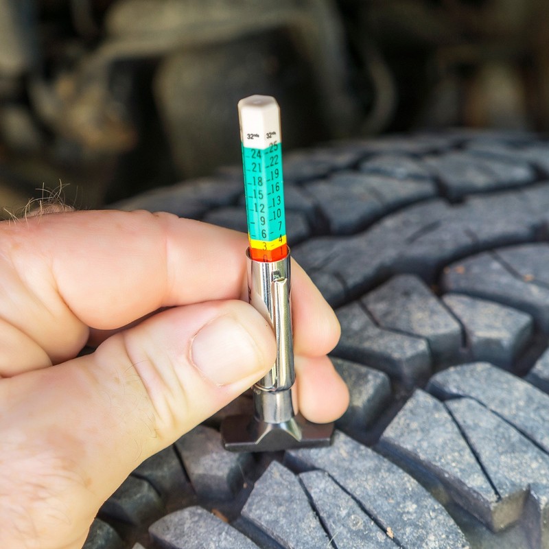 Xuhal 20 Packs Tyre Tread Depth Gauge Color Coded Tire
