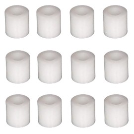 M8 x 10mm White Nylon SPACERS Plastic Standoff Washers Outside Diameter 12mm (Pack of 12)