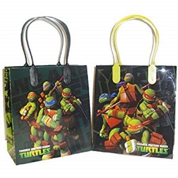 Ninja Turtles Party Favor Goodie Small Gift Bags 12