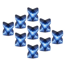 M METERXITY 9 Pack Dart Flights - PET Darts for Steel Tip and Plastic Tip, Apply to Darts Game/Party/Entertainment (Blue White)