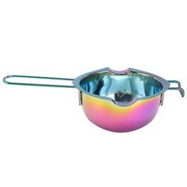 400mL/13oz Stainless Steel Double Boiler Pot Chocolate Melting Pot Butter Cheese Melting Bowl Hanging Ear Design for Melting Chocolate, Butter, Candy (Multicolor)