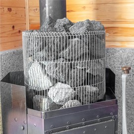 FUNKS Sauna Stone Basket Holder Cage Stoves Rocks Loyly Stainless (11.4 Inches)