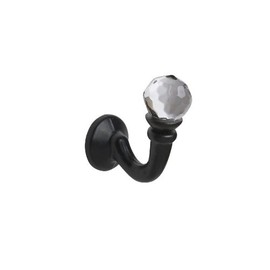 Speedy Accessories Crystal Palma Curtain Tie Back Hooks, Black, 2 Pack