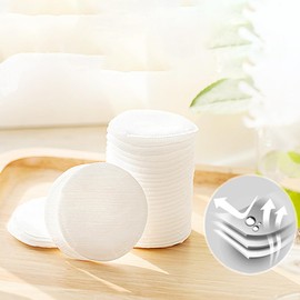FOMIYES 60pcs Round Makeup Remover Pads Three Layer Chemical Cotton Pads for Face Wipes for Sensitive Skin for Makeup Removal and Facial Care