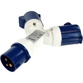 Netagon Caravan Camping Motorhome 1 Way Male to 2 Female 230V Power Hook up Socket Splitter (2 Way)