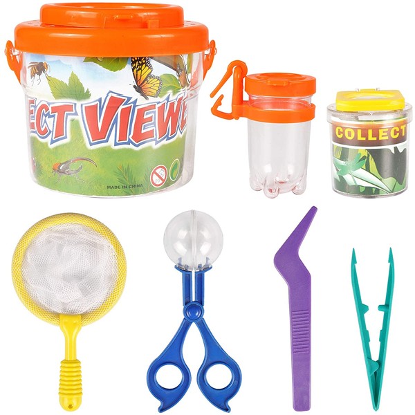 Liberty Imports Little Backyard Explorer Outdoor Toy Insect Adventure Set - Bug Catcher Viewing Collection Kit (7 Pieces)