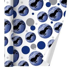 GRAPHICS & MORE Black Friesian Horse Rearing Up in Storm Gift Wrap Wrapping Paper Roll