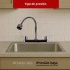 Llave Mezcladora Fregadero Maxims Cocina Plata Cromado Presion Baja Alta