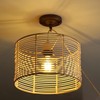 Rattan Lamp Shade E27/E14/E26/E12 Base boho Lamp Cover replacement, Lampshade