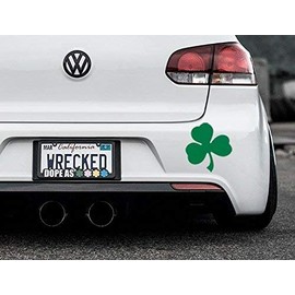 Bumper Car Stickers Irish Shamrock, Dark Green