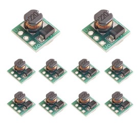 LAOMAO DC-DC Boost Converter 1.5V 1.8V 2.5V 3V 3.3V 3.7V 4.2V to 5V Mini Step Up Converter Power Supply Module Compatible with Arduino, Raspberry Pi, Electronic Sensors (Pack of 10)