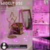 NWLIGHT Pink Curtain Lights for Bedroom, 300 LED 9.8x9.8 Ft
