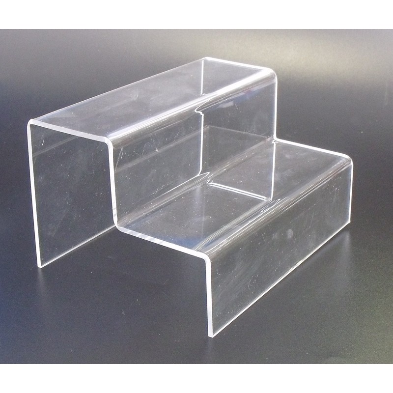 EPOSGEAR Two Step Tier Clear or Coloured Acrylic Plastic Retail
