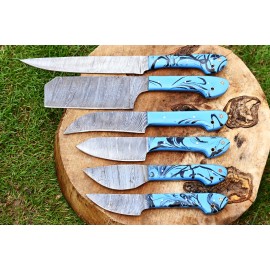 Chef Knife Custom Made Damascus Chef Knife Set Kitchen Cutlery - Hand Forged Damascus 1702
