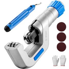 Pipe Cutter, Cutting Capacity 0.2 - 2.0 inches (5 - 50 mm), For Stainless Steel, Tube Cutter with HSS Deburring Bar, Set of 2, Compatible with Copper, Aluminum, Thin Stainless Steel Tubes, and Thick