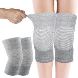 Aozuo Bamboo Knee Sleeve, Elastic Compression Knee Brace Breathable Knees Pads Leg ...