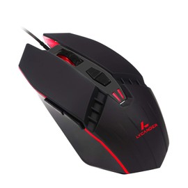 LYCANDER LMC378 Gaming-Maus, kabelgebunden, Optische USB-Mäuse mit Einstellbarer Dpi, bis zu 6400, 7 Tasten, LED, 1, 5 m Kabel